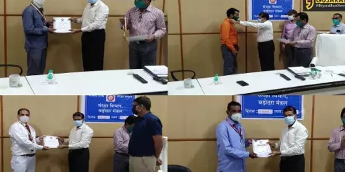 7 Railwaymen of Vadodara Division honoured with General Manager Award