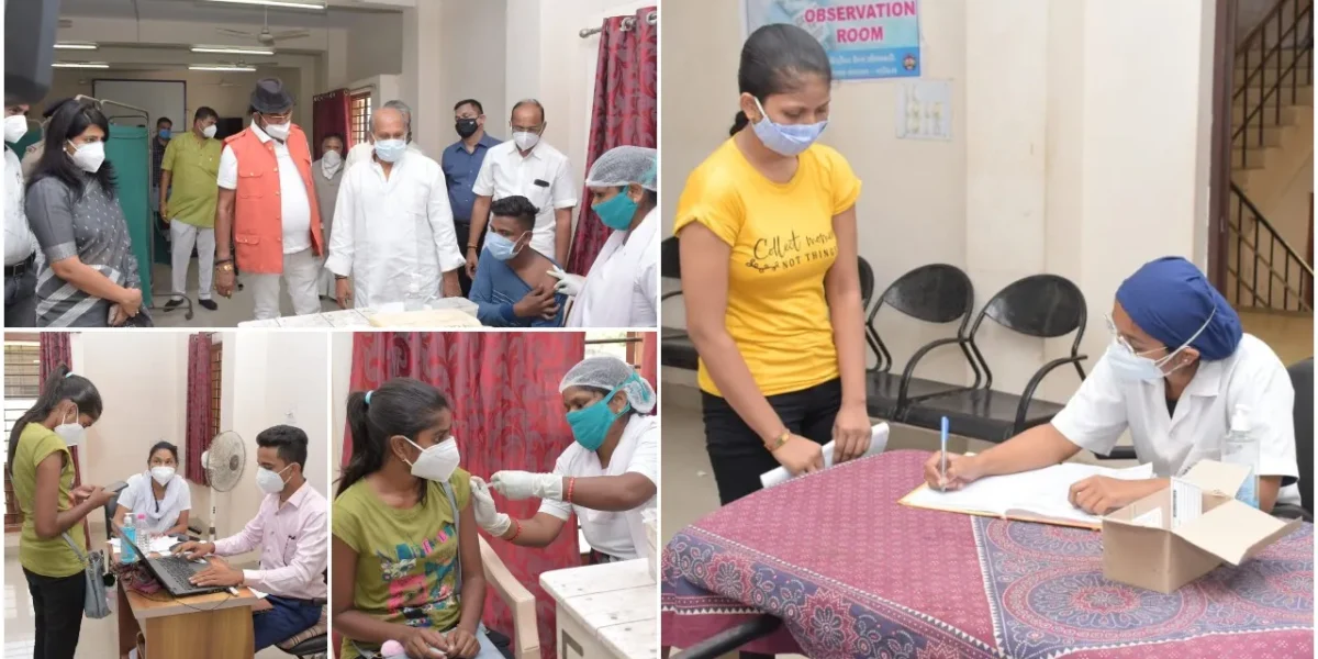 Commencement of vaccination of citizens in the age group of 18 to 45 in rural areas of Vadodara district