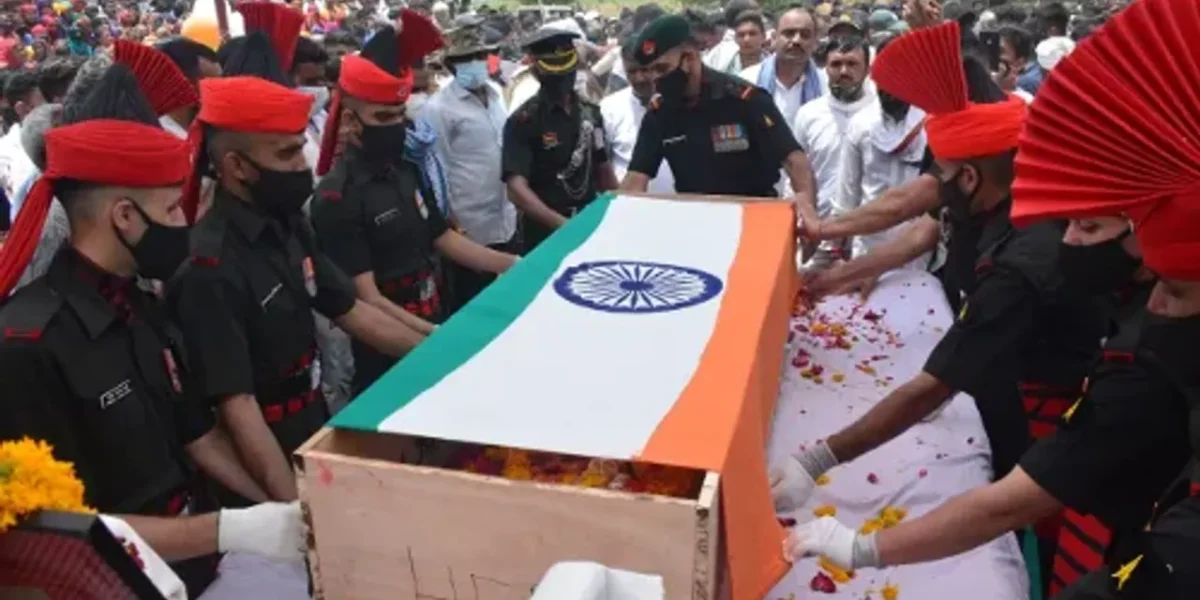 Military honours paid to Army soldiers from Gujarat who attain martyrdom in the line of duty