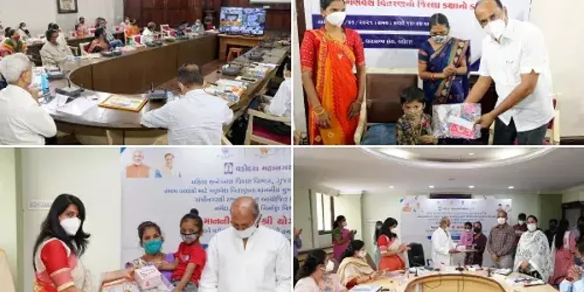Commencement of distribution of uniforms to 41160 children of 1448 Anganwadi centers of Vadodara district