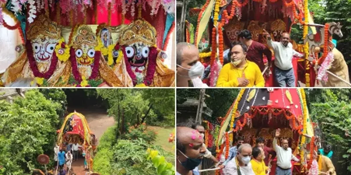 Prince Ashokaraje Gaekwad school in Vadodara celebrated the Jagannath Rathyatra inside the premises
