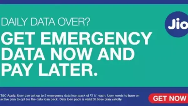 JIO’S launches ‘EMERGENCY DATA LOAN’ facility