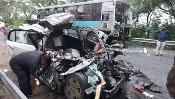 Four died in tragic accident took place near Chuchhapura village in Sankheda taluka