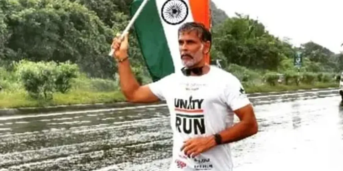 Well known actor model and health enthusiast Milind Soman run for national unity from Mumbai to the Statue of Unity
