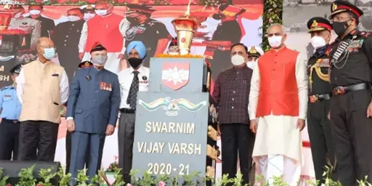 Swarnim Vijay Varsh Victory flame at Sabarmati riverfront