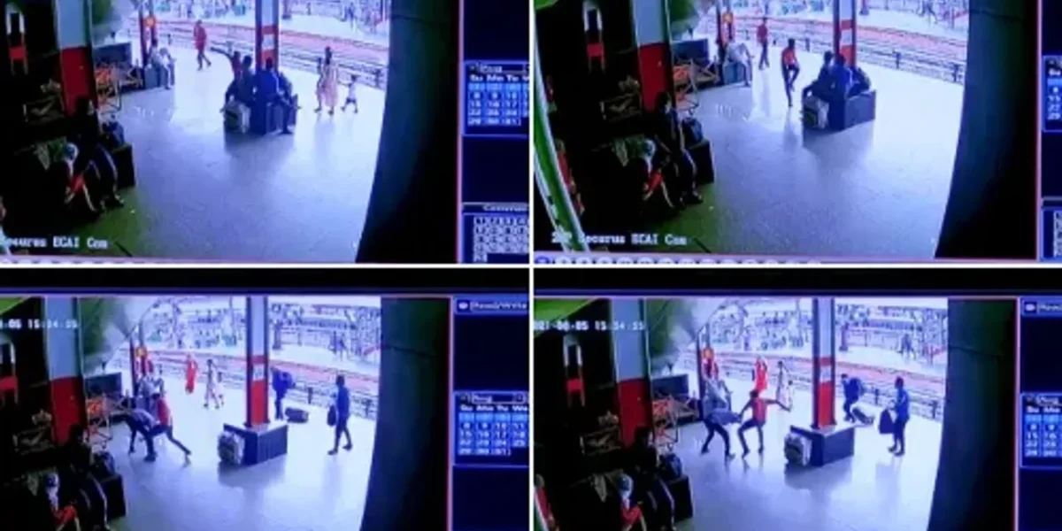 LIVE Scenes of the attack as a hawker stabbed another at Vadodara railway station