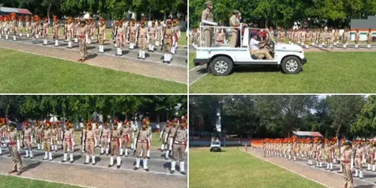 Final rehearsal for 75th Independence Day celebrations at the district level in Vadodara city