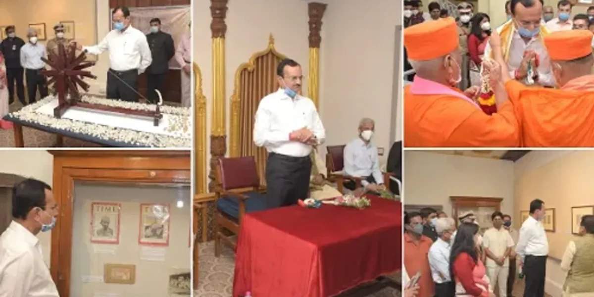 Minister of State for Home Affairs inaugurates exhibition of Gandhi paintings at Sayajibagh Museum in Vadodara