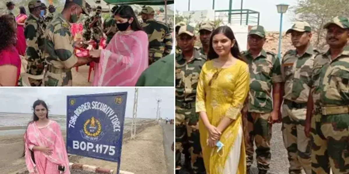 Nadiad girl Vidhi Jadav celebrates Rakshabandhan at Kutch