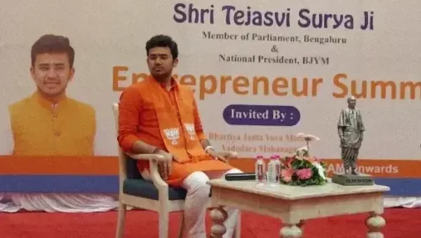 National Yuva Morcha President Tejasvi Surya attacked Rahul Gandhi on his comments on Hindutva