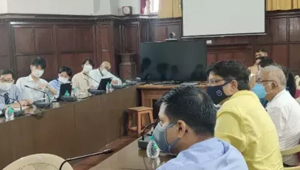 JICA and NHSRCL team visited Vadorara to review the progress and updation in Bullet train project