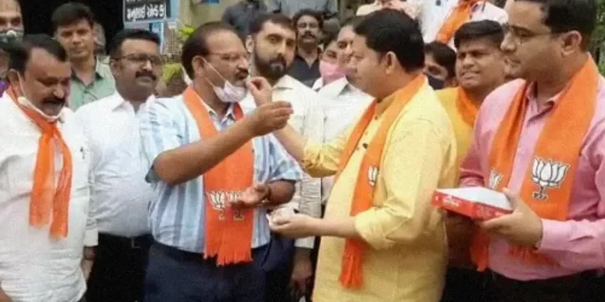 Vadodara BJP celebrate the selection of two MLA’S from city in CM Bhupendra Patel ministry