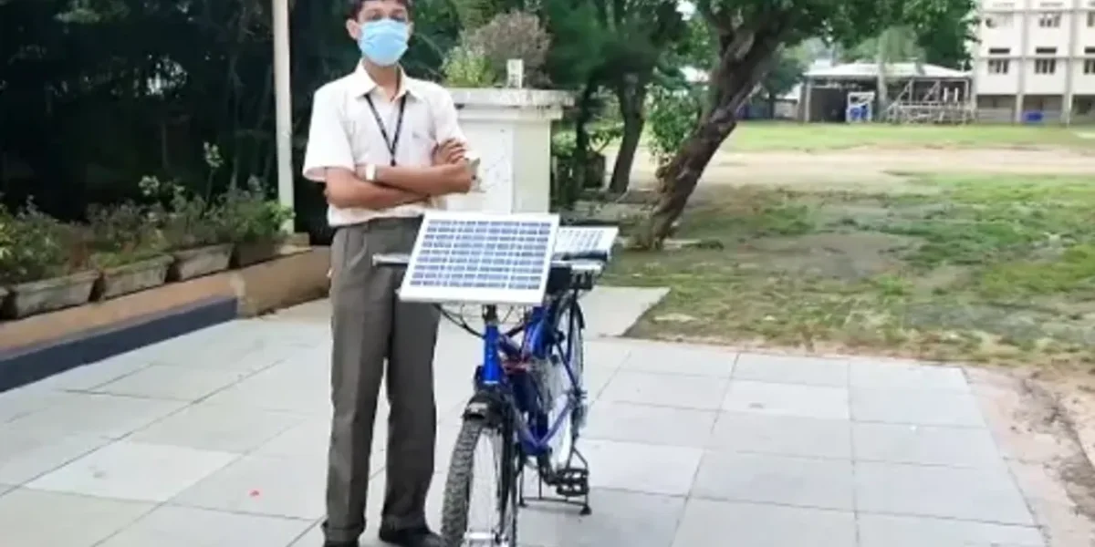 Vadodara school student turned a scrap cycle into solar powered one in just one month