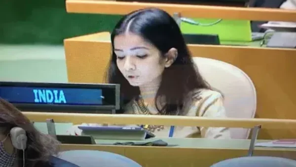 India’s first secretary Sneha Dubey responded to Pakistan PM Imran Khan’s remarks on Kashmir at UNGA