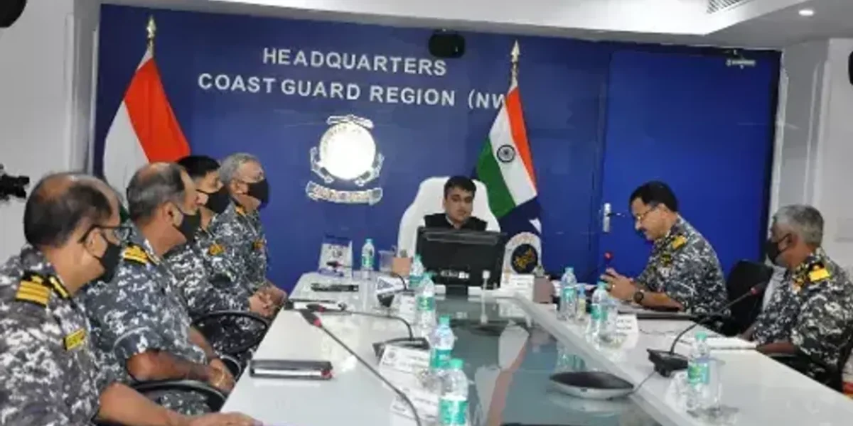 Harsh Sanghavi MoS Home, Gujarat visited Indian Coast Guard Regional Headquarters at Gandhinagar