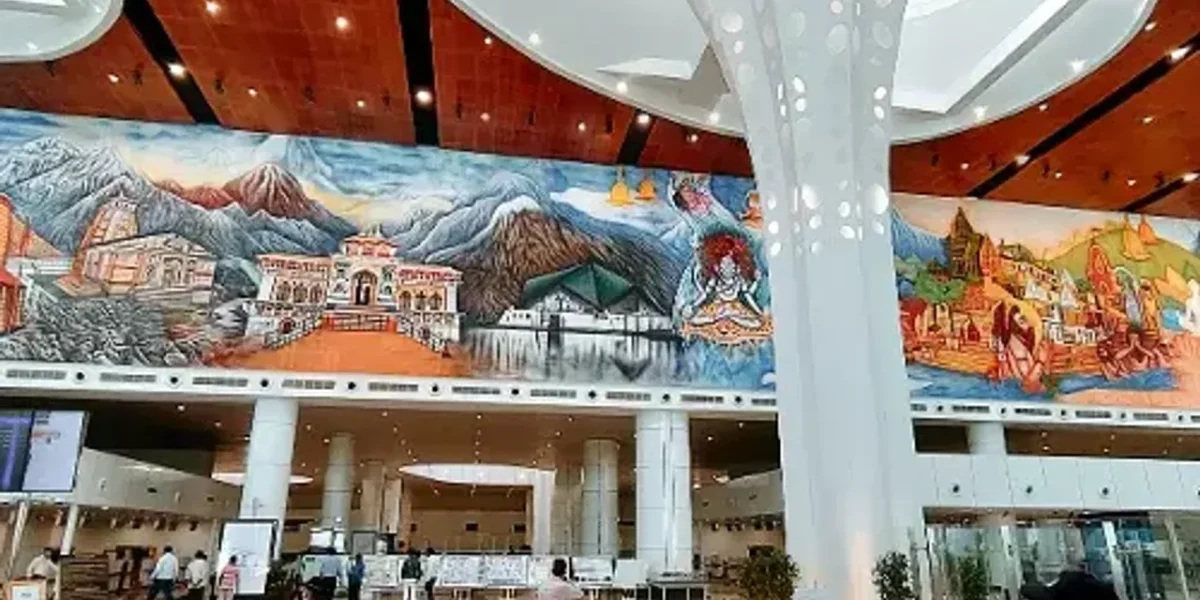 Vadodara artists designs and curated India’s largest Art wall mural at the new terminal building of Dehradun Airport