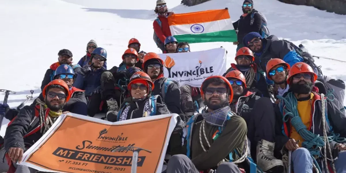 A team of 18 mountaineers, including a youth from Bharuch, climbed the 17,346-foot-high Himachal Mount Friendship Peak.