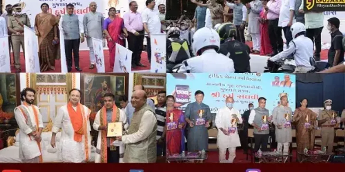 Harsh Sanghavi launched She team mobile application and flagged of Traffic Champ campaign in Vadodara