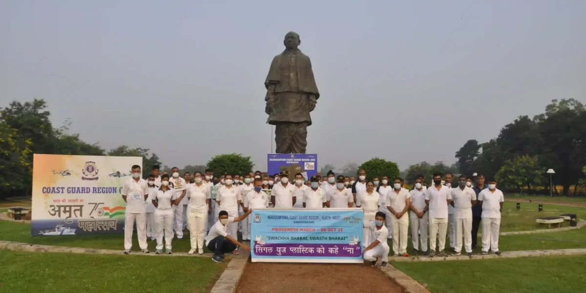 Indian Coast Guard conducts march to spread the message to avoid Single Use Plastic