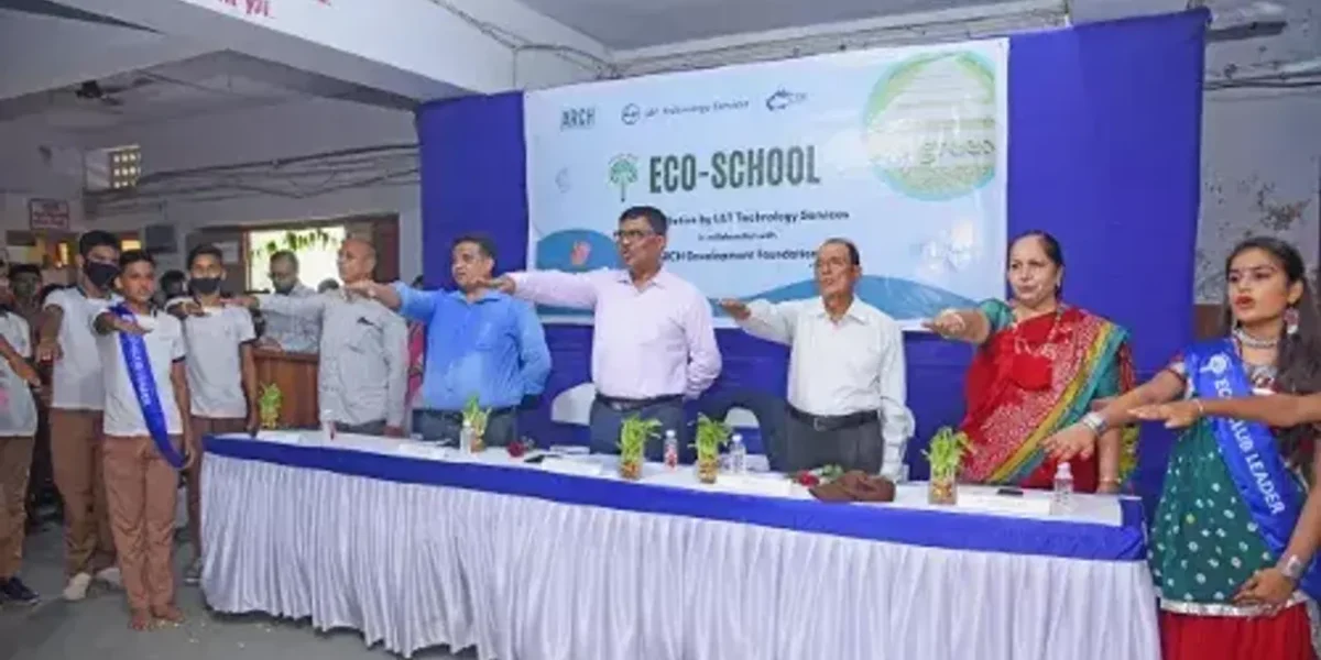Eco school project at four government aided school in Vadodara
