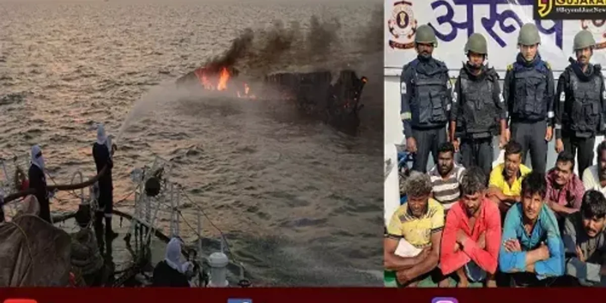 Indian Coast Guard rescues fishermen from burning boat