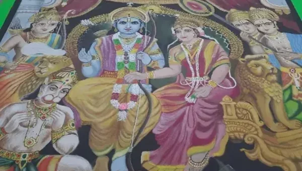 Sampoorna Ram Katha through rangolis displayed by Vadodara rangoli group