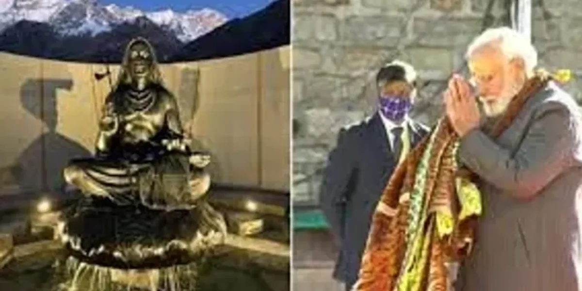 At Kedarnath, Prime Minister Narendra Modi unveils a statue of Adi Shankaracharya