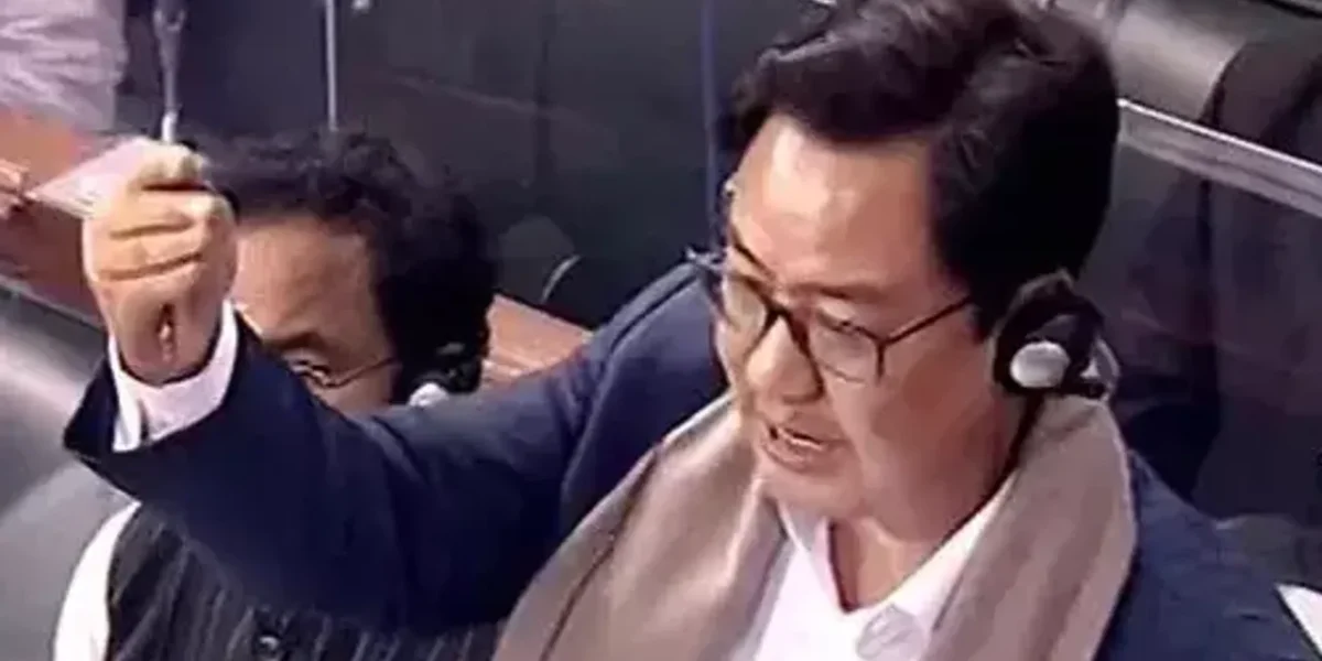 Kiren Rijiju today introduced the Election Amendment Bill 2021 in the Lok Sabha