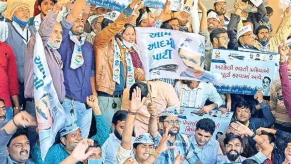 Gujarat: 65 AAP leaders arrested for protest outside BJP headquarters got bail