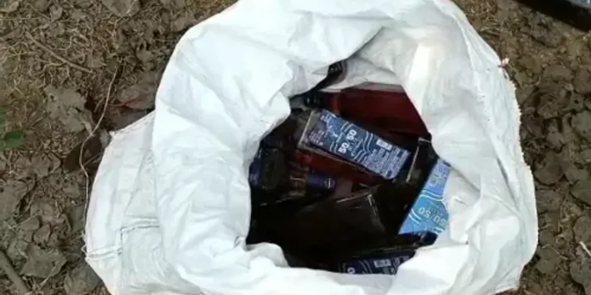 Vadodara Taluka police found liquor hidden inside a pit at Sherkhi village