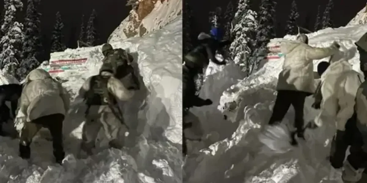 In J&K, the Indian Army rescues 14 civilians stranded due to twin avalanches