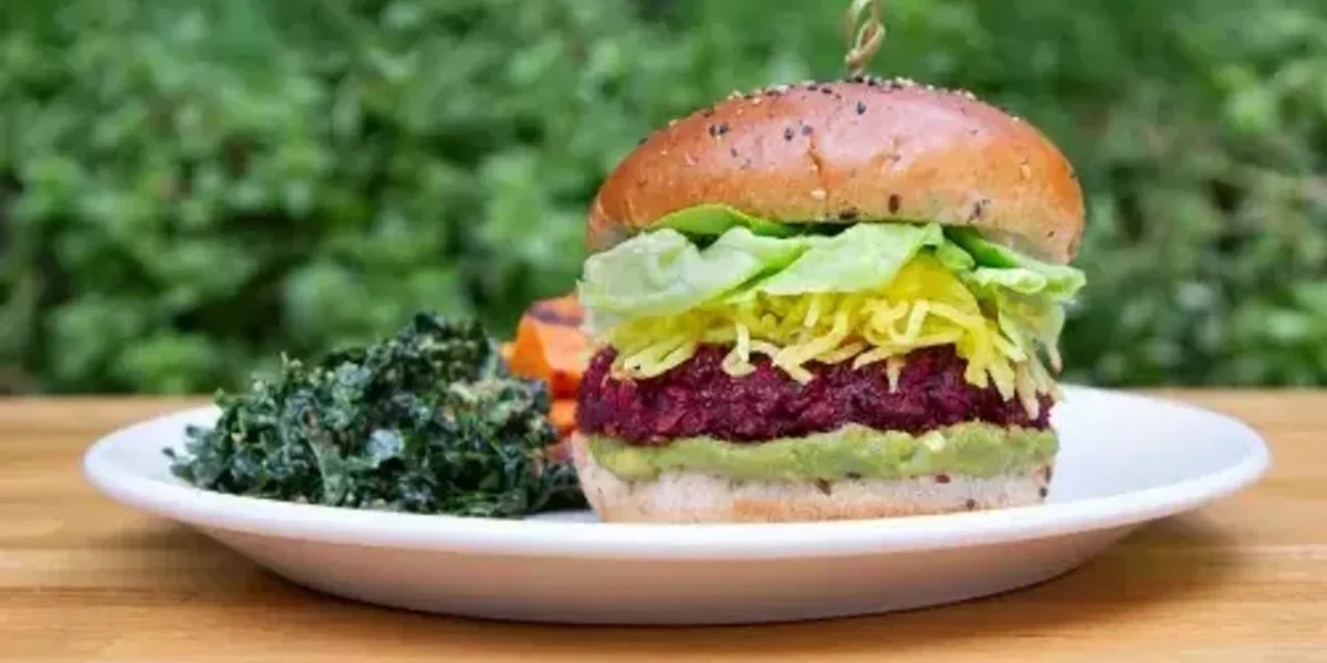 “Bloody” Beet Veggie Burger: A quick, Red, healthy and tasty meal