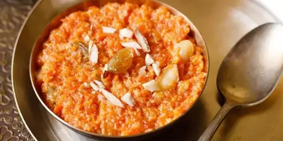 A dessert cooked with desi-ghee, gajar ka halwa