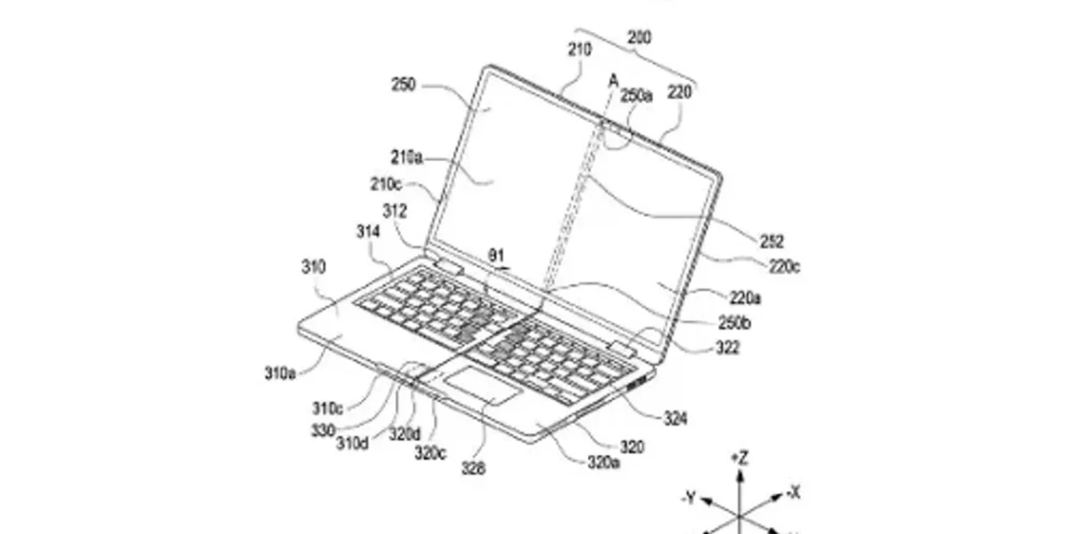 Samsung patented a laptop that can fold over twice