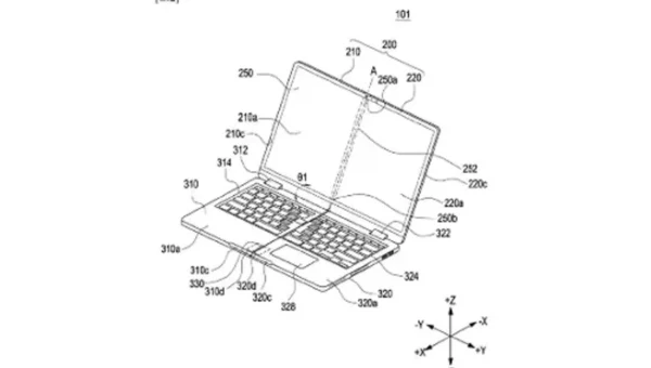 Samsung patented a laptop that can fold over twice