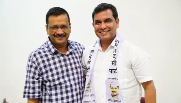 Arvind Kejriwal announced Amit Palekar as the AAP’s candidate for Chief Minister of Goa