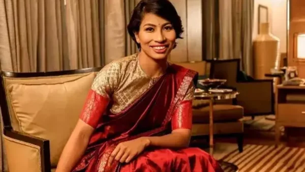 Olympic medallist Lovlina Borgohain walks the ramp at North East Festival