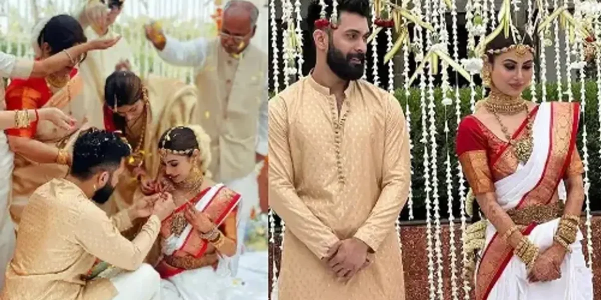 Suraj Nambiar and Mouni Roy tie the wedding knot