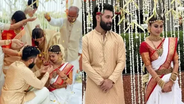 Suraj Nambiar and Mouni Roy tie the wedding knot