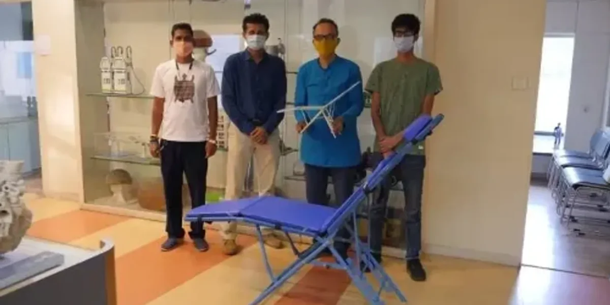 Researchers at IIT Bombay developed a portable patient chair for use in rural dental clinics