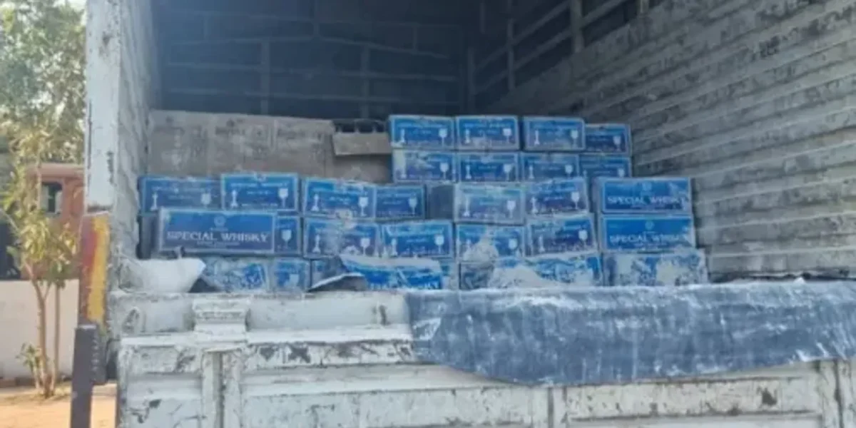 A truck carrying alcohol was seized near Vadodara
