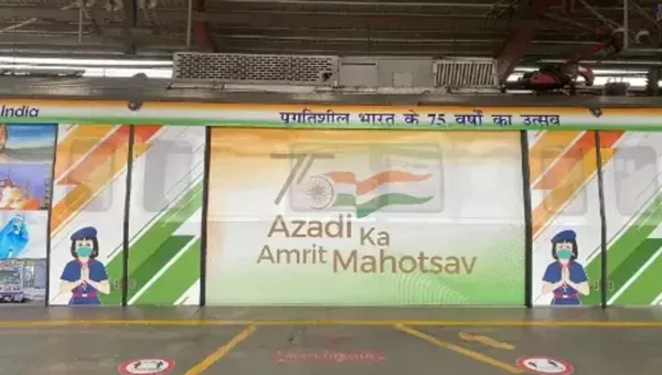 To honour the ‘Azadi Ka Amrit Mahotsav,’Delhi Metro launched a special train