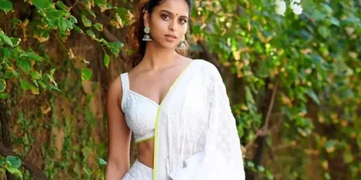 Suhana Khan in white Manish Malhotra lehenga and jhumkis nails ethnic fashion yet again
