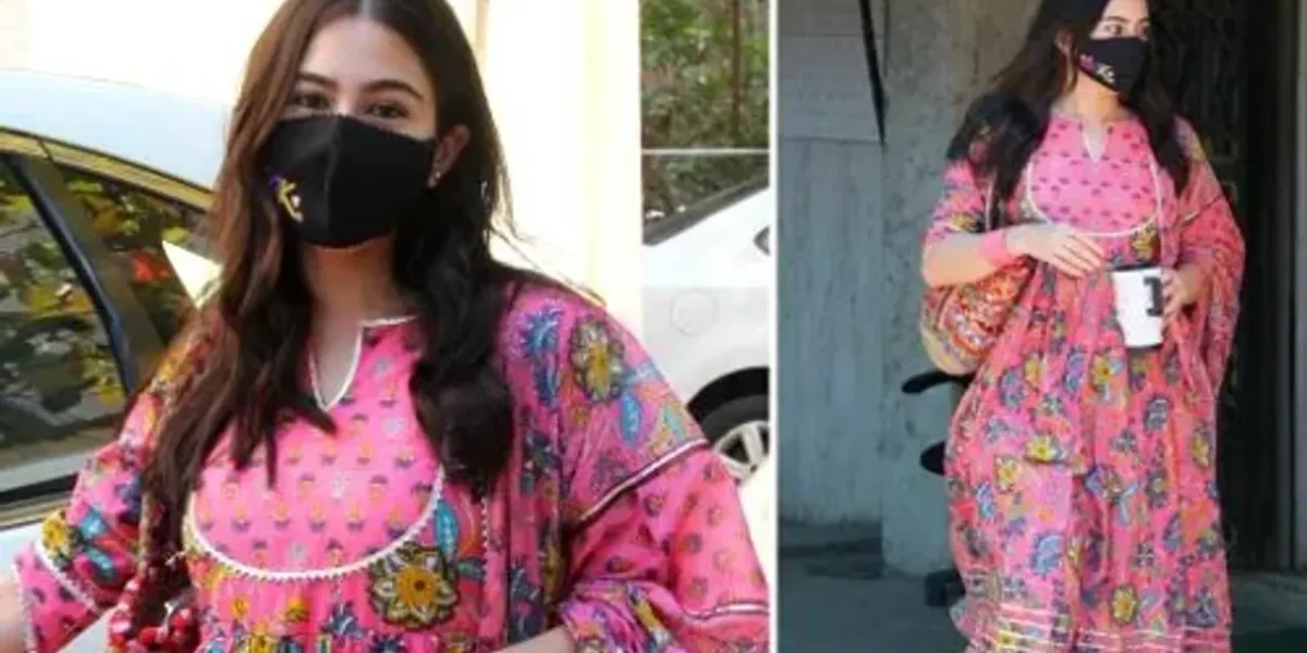 Sara Ali Khan shows pink is all it takes to pretty up your day in a floral printed Anarkali set