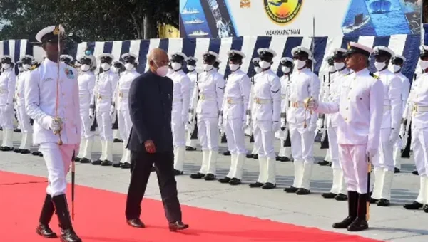 President Kovind reviews Indian Navy’s fleet at Vishakhapatnam