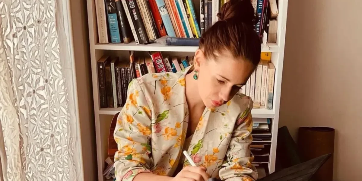 Kalki Koechlin serves a bombshell workwear fashion style in floral pantsuit