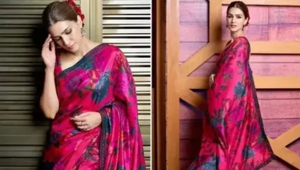 Kriti Sanon goes all vintage, brings back retro fashion in floral pink saree