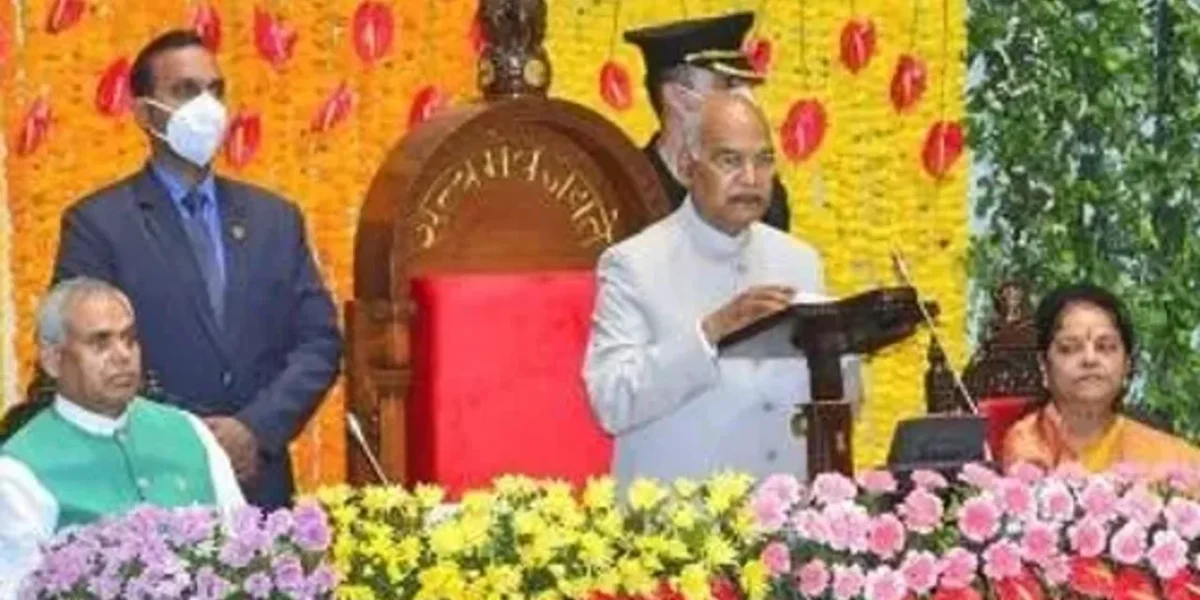 Prez Ramnath Kovind addresses Gujarat Legislative Assembly in Gandhinagar