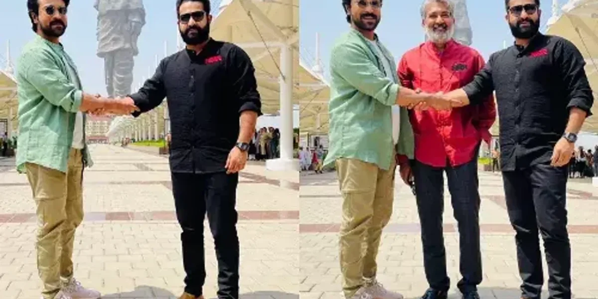 SS Rajamouli’s magnum opus ‘RRR’ becomes the first film to visit Statue of Unity for movie promotions!
