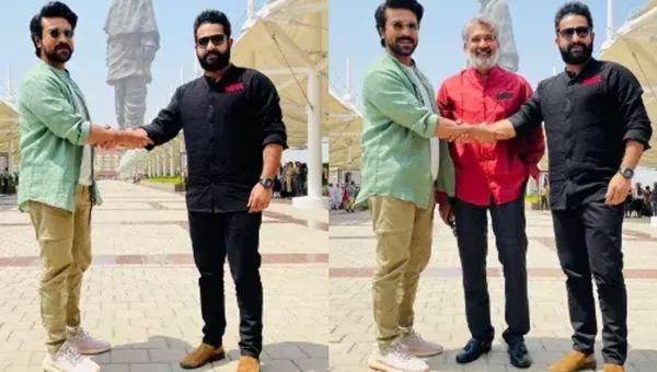 SS Rajamouli’s magnum opus ‘RRR’ becomes the first film to visit Statue of Unity for movie promotions!
